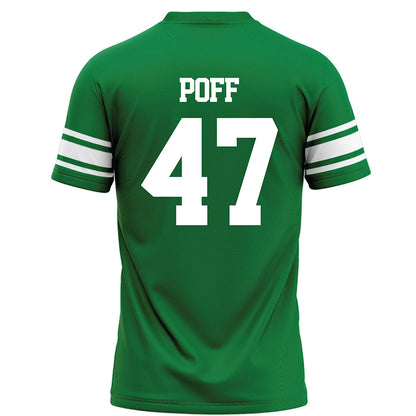 North Texas - NCAA Football : Jacob Poff - Green Football Jersey-1