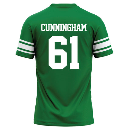 North Texas - NCAA Football : Drew Cunningham - Green Football Jersey-1
