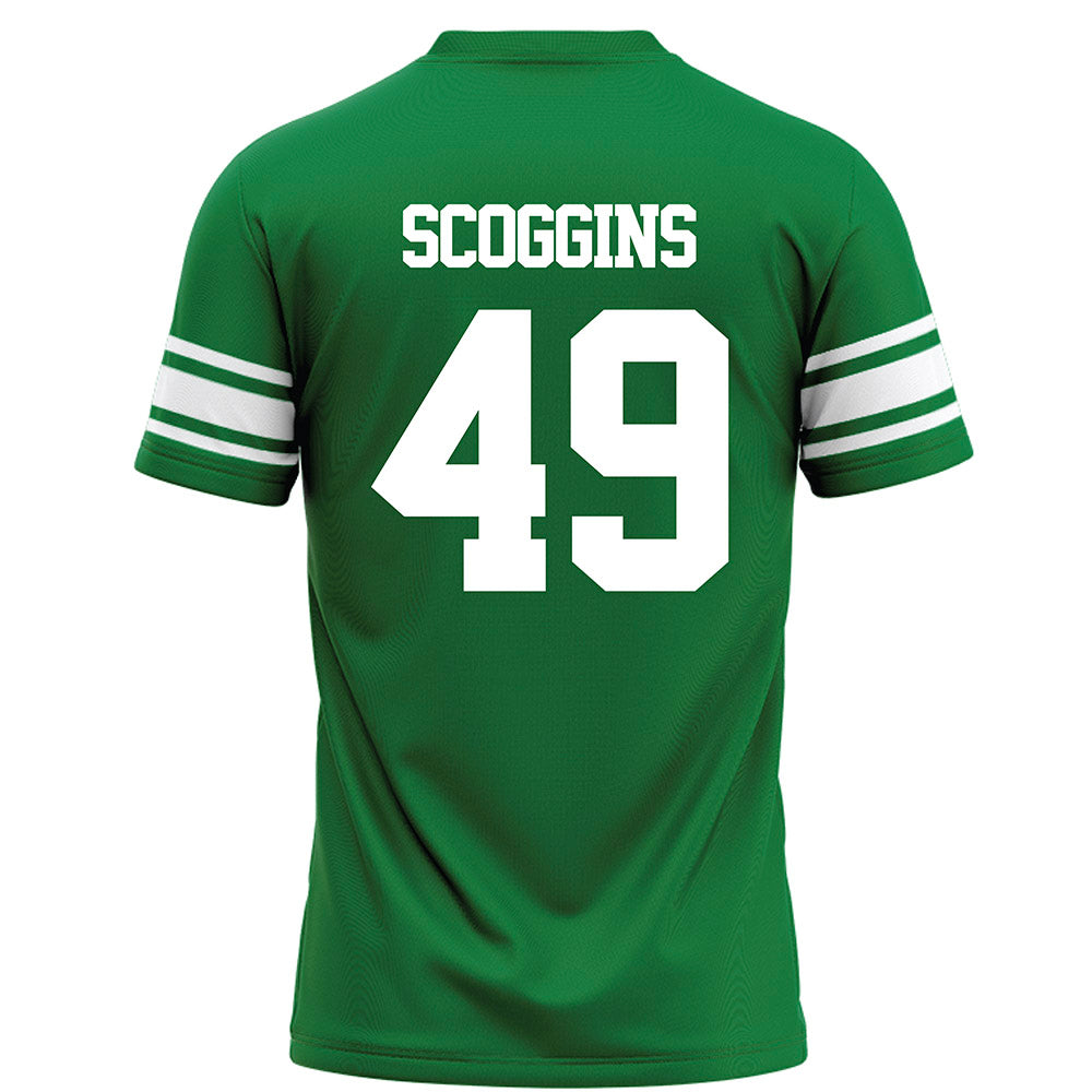 North Texas - NCAA Football : Brodie Scoggins - Green Football Jersey-1