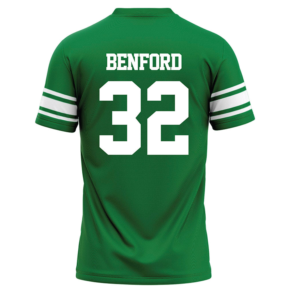 North Texas - NCAA Football : Anthony Benford - Green Football Jersey-1