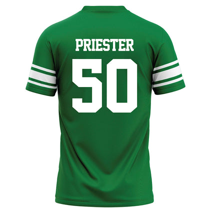 North Texas - NCAA Football : Jahzari Priester - Green Football Jersey-1