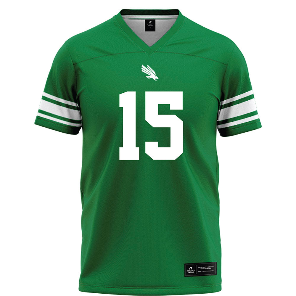 North Texas - NCAA Football : Andy Jean - Green Football Jersey-0