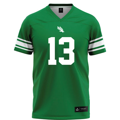 North Texas - NCAA Football : Justin Stevenson - Green Football Jersey-0