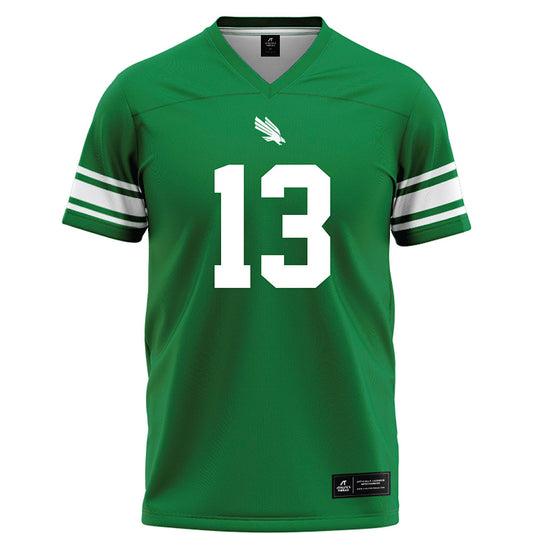 North Texas - NCAA Football : Justin Stevenson - Green Football Jersey-0