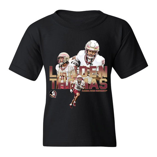 FSU - NCAA Football : Landen Thomas - Youth T-Shirt Player Collage
