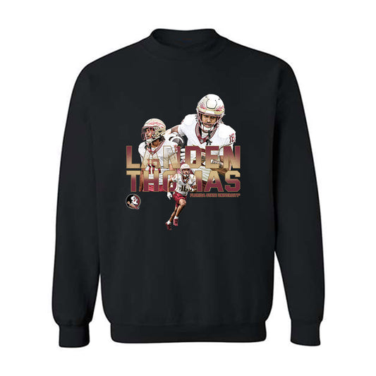 FSU - NCAA Football : Landen Thomas - Crewneck Sweatshirt Player Collage