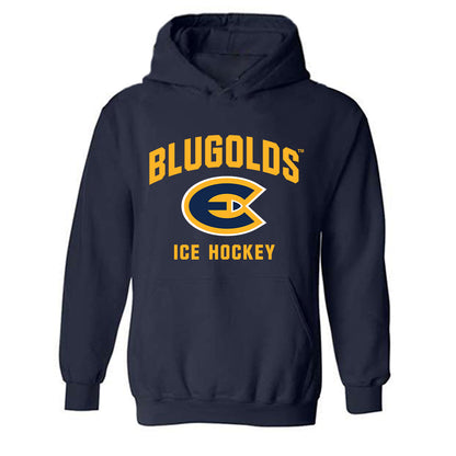 UW Eau Claire - NCAA Men's Ice Hockey : Logan Ganz - Classic Shersey Hooded Sweatshirt-0
