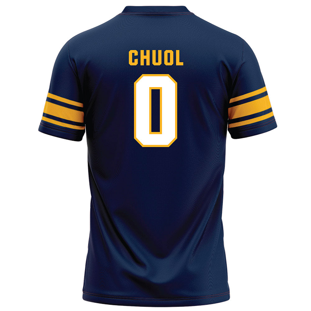 UW Eau Claire - NCAA Football : Yaach Chuol - Navy Football Jersey-1