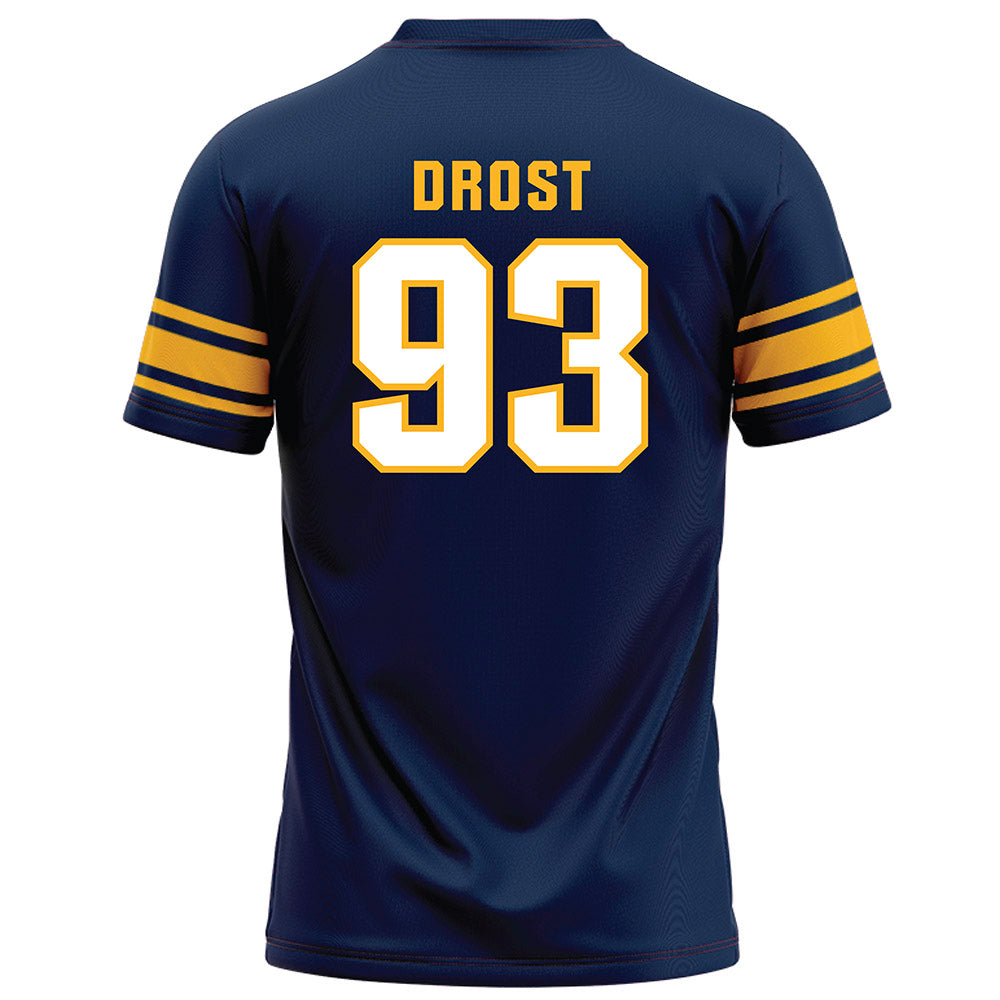 UW Eau Claire - NCAA Football : Aidan Drost - Navy Football Jersey-1