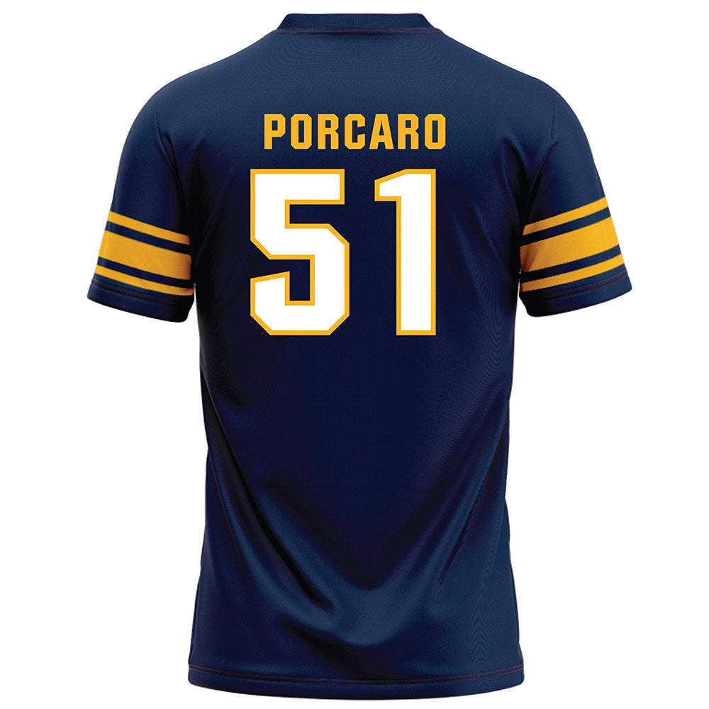 UW Eau Claire - NCAA Football : Frank Porcaro - Navy Football Jersey-1