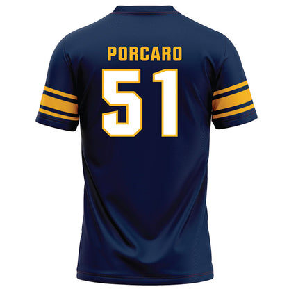 UW Eau Claire - NCAA Football : Frank Porcaro - Navy Football Jersey-1