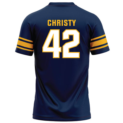 UW Eau Claire - NCAA Football : Carter Christy - Navy Football Jersey-1
