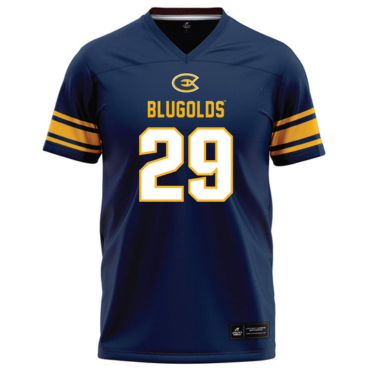 UW Eau Claire - NCAA Football : DeShaun Sager - Navy Football Jersey-0