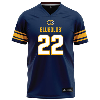 UW Eau Claire - NCAA Football : KJ Obikwelu - Navy Football Jersey-0