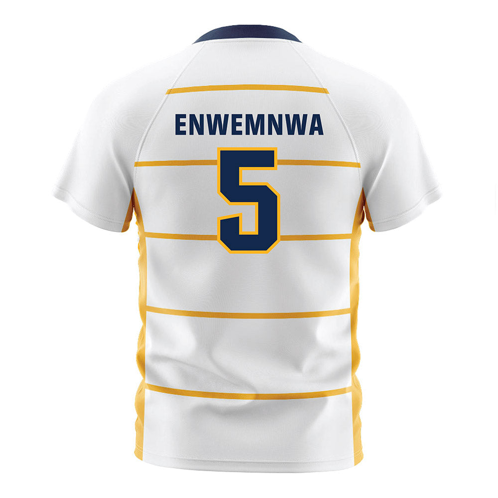 UW Eau Claire - NCAA Men's Soccer : Oge Enwemnwa - White Soccer Jersey-1