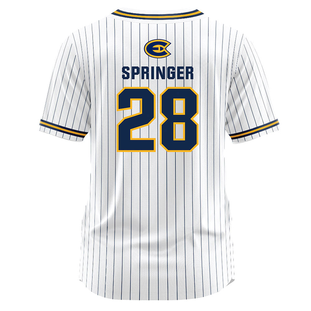 UW Eau Claire - NCAA Softball : Siri Springer - White Striped Jersey-1
