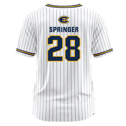 UW Eau Claire - NCAA Softball : Siri Springer - White Striped Jersey-1