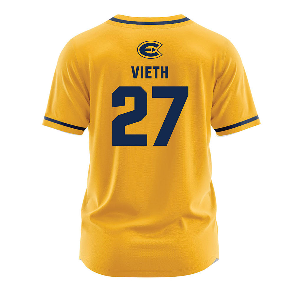 UW Eau Claire - NCAA Baseball : Carter Vieth - Gold Jersey-1