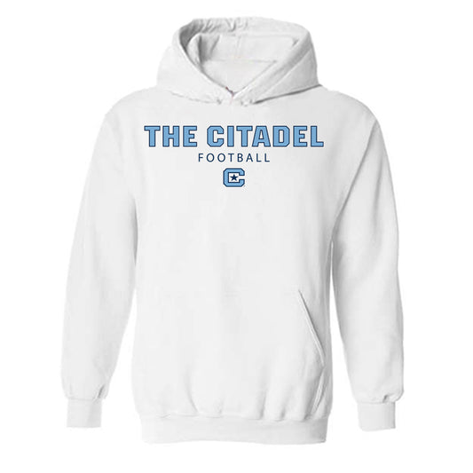 The Citadel - NCAA Football : Evan Kiely - Classic Shersey Hooded Sweatshirt-0