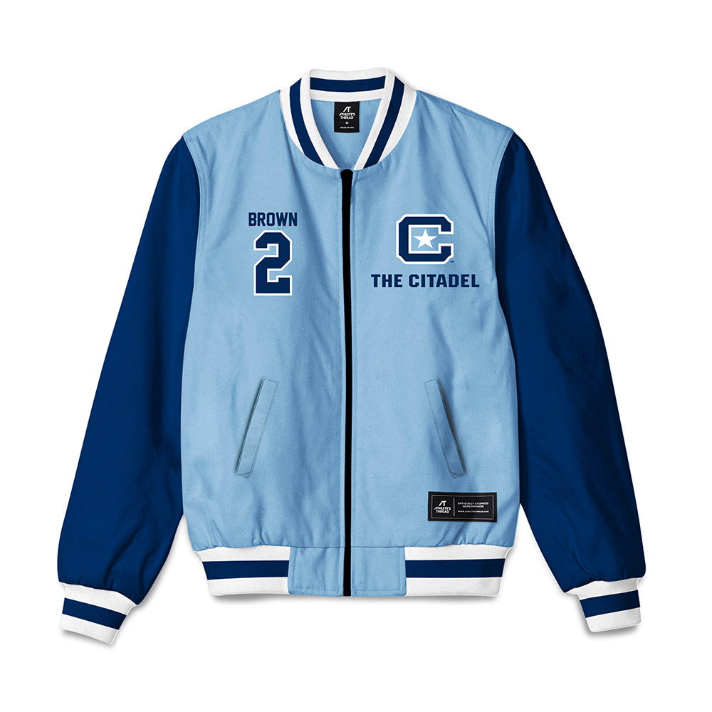 The Citadel - NCAA Football : Zyion Brown - Bomber Jacket-0