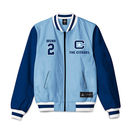 The Citadel - NCAA Football : Zyion Brown - Bomber Jacket-0