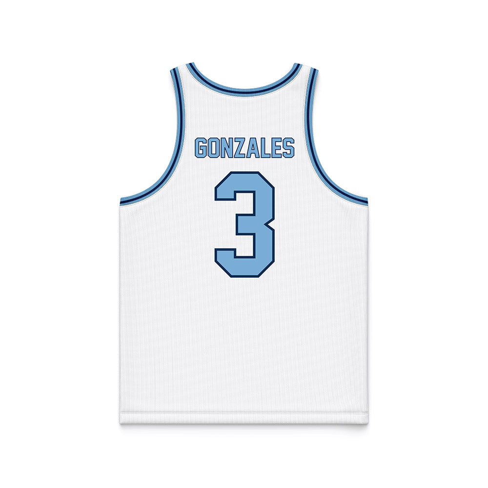 The Citadel - NCAA Men's Basketball : Marcos Gonzales - White Basketball Jersey-1