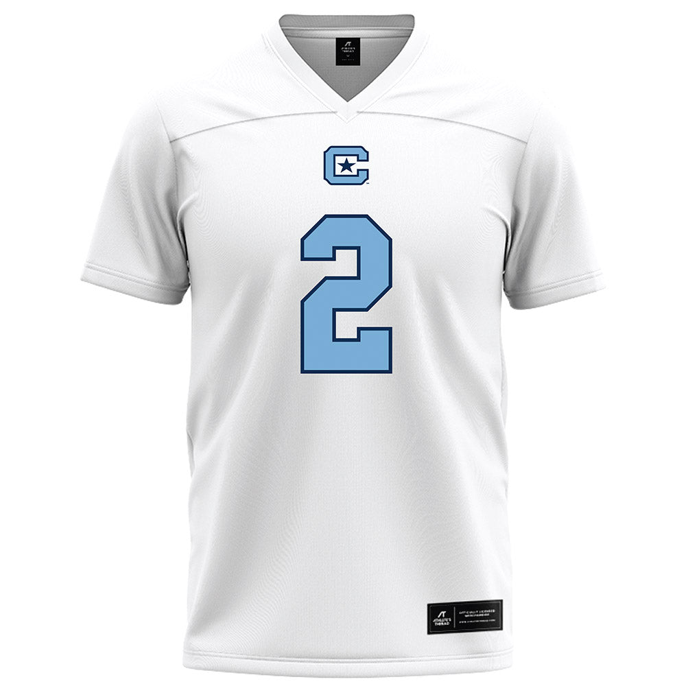 The Citadel - NCAA Football : Zyion Brown - White Football Jersey-0