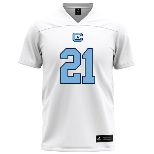 The Citadel - NCAA Football : Dorvensky Reichley - White Football Jersey-0
