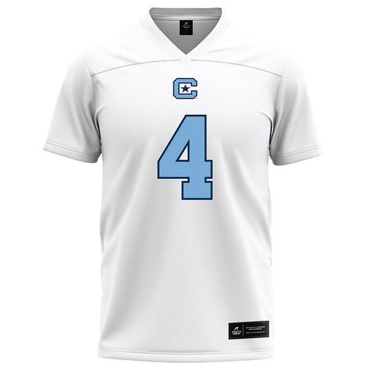 The Citadel - NCAA Football : Jaden Duckett - White Football Jersey-0