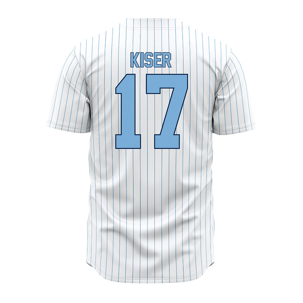 The Citadel - NCAA Baseball : Kaden Kiser - White Pinstripe Jersey-1