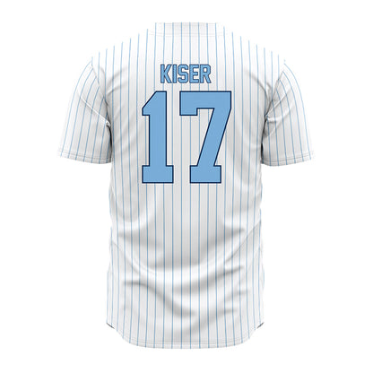 The Citadel - NCAA Baseball : Kaden Kiser - White Pinstripe Jersey-1