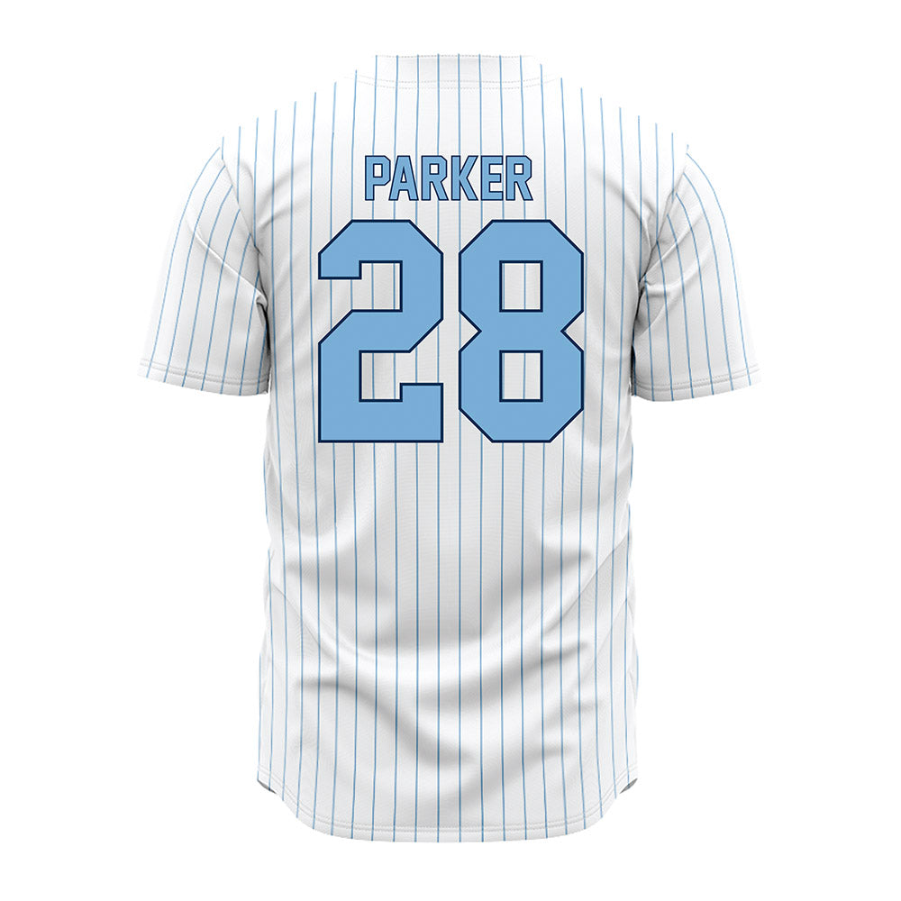 The Citadel - NCAA Baseball : Cohen Parker - White Pinstripe Jersey-1