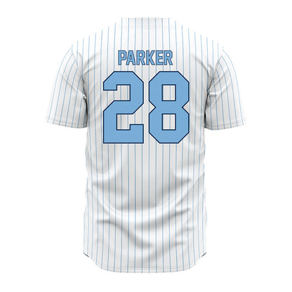 The Citadel - NCAA Baseball : Cohen Parker - White Pinstripe Jersey-1