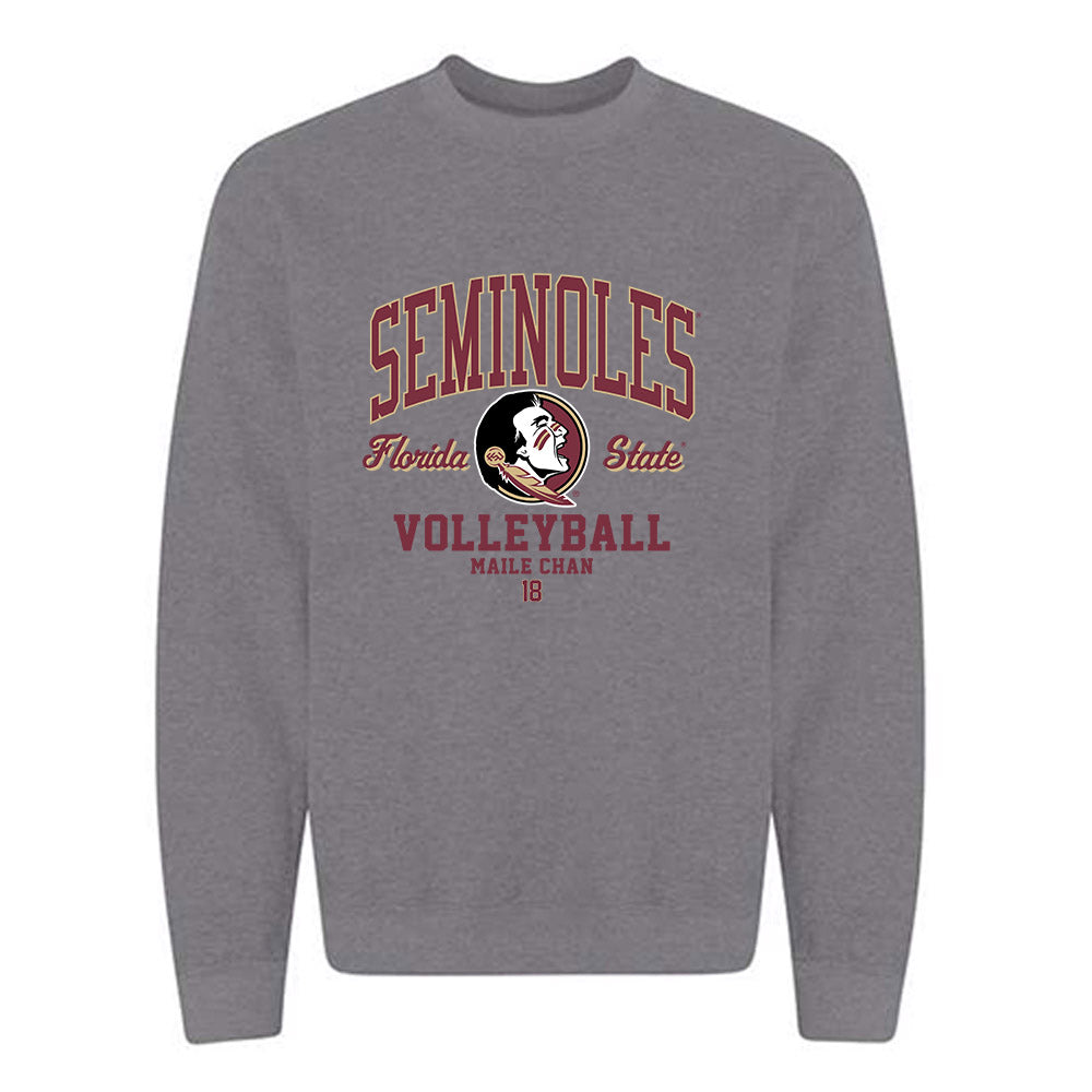 FSU - NCAA Women's Volleyball : Maile Chan - Classic Fashion Shersey Crewneck Sweatshirt-0
