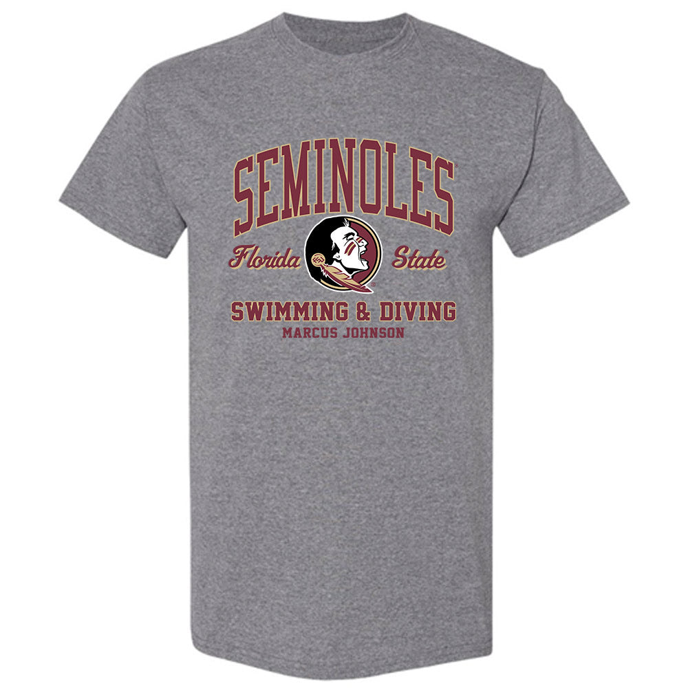 FSU - NCAA Men's Swimming & Diving : Marcus Johnson - Classic Fashion Shersey T-Shirt-0