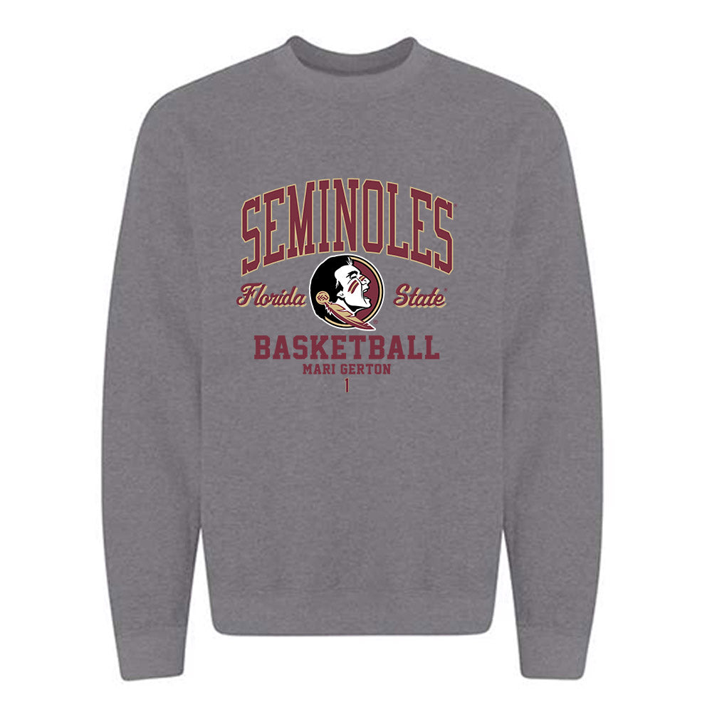 FSU - NCAA Women's Basketball : Mari Gerton - Classic Fashion Shersey Crewneck Sweatshirt-0