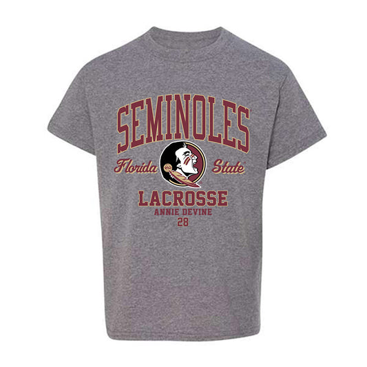 FSU - NCAA Women's Lacrosse : Annie Devine - Classic Fashion Shersey Youth T-Shirt-0