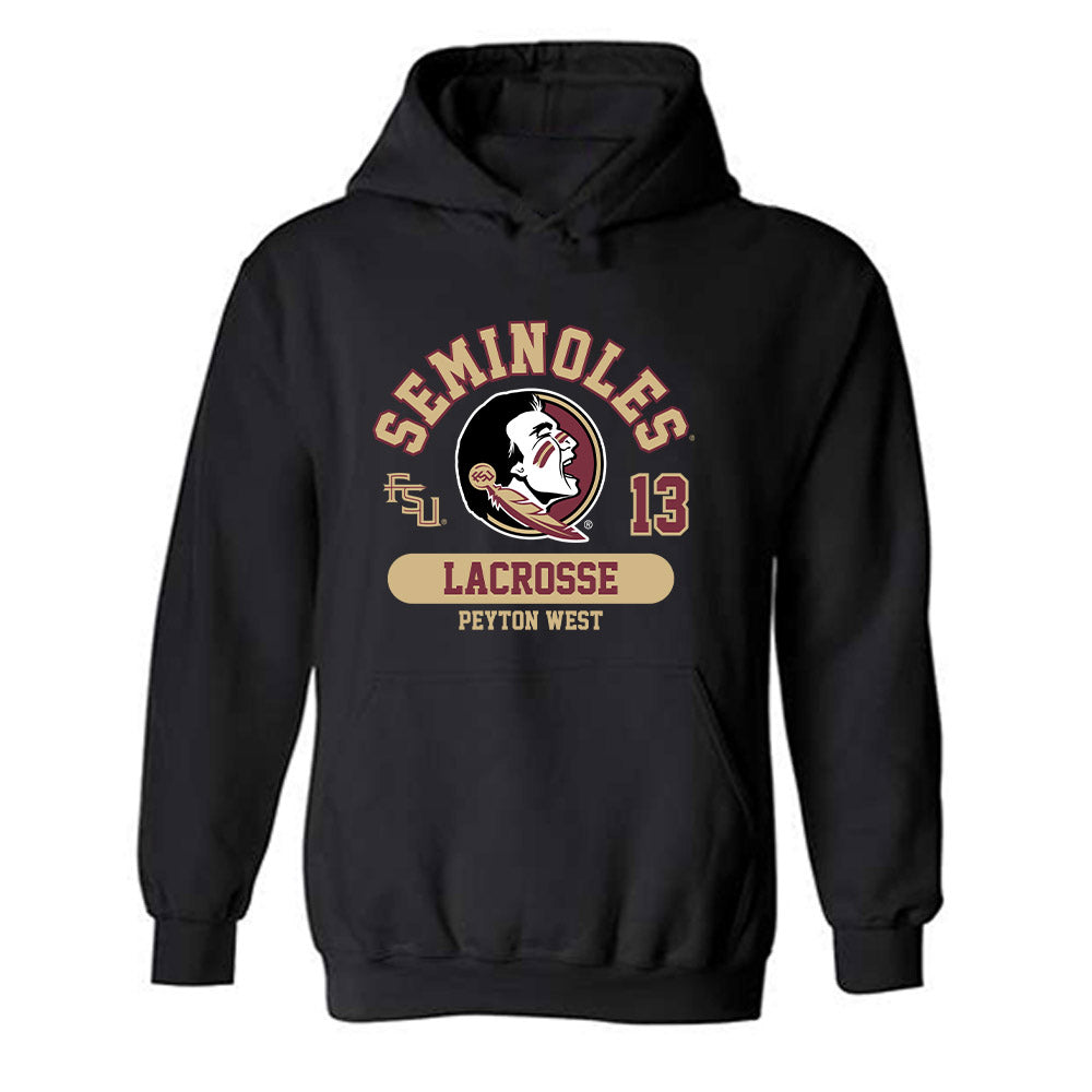 FSU - NCAA Women's Lacrosse : Peyton West - Classic Fashion Shersey Hooded Sweatshirt-0