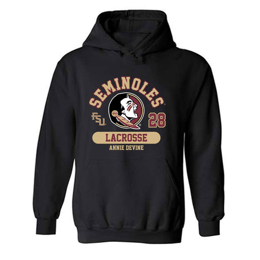 FSU - NCAA Women's Lacrosse : Annie Devine - Classic Fashion Shersey Hooded Sweatshirt-0