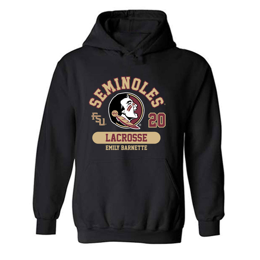 FSU - NCAA Women's Lacrosse : Emily Barnette - Classic Fashion Shersey Hooded Sweatshirt-0