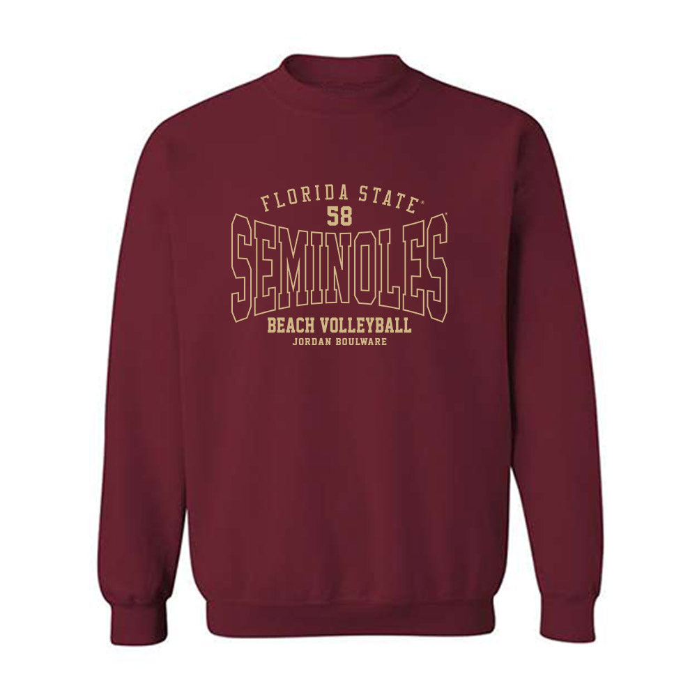 FSU - NCAA Beach Volleyball : Jordan Boulware - Classic Fashion Shersey Crewneck Sweatshirt-0