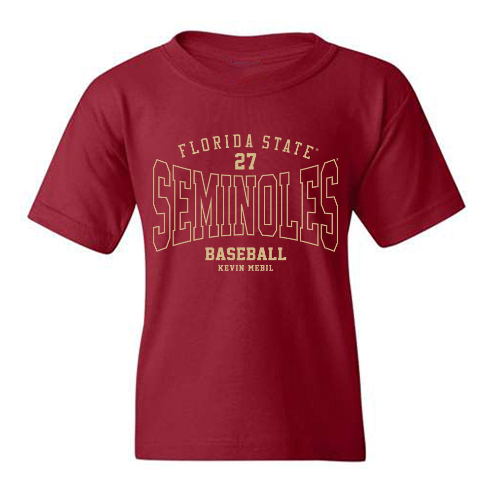 FSU - NCAA Baseball : Kevin Mebil - Classic Fashion Shersey Youth T-Shirt-0