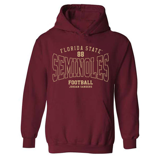 FSU - NCAA Football : Jordan Sanders - Classic Fashion Shersey Hooded Sweatshirt-0