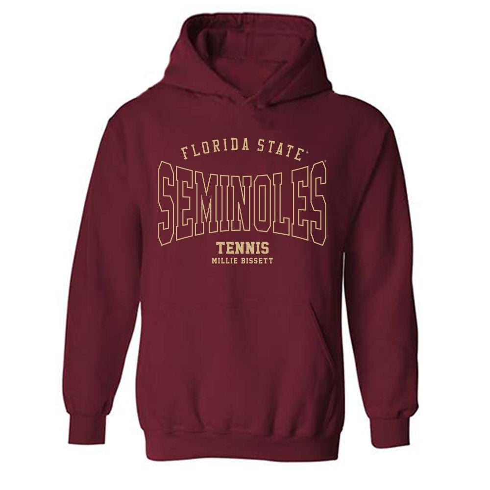 FSU - NCAA Women's Tennis : Millie Bissett - Classic Fashion Shersey Hooded Sweatshirt-0
