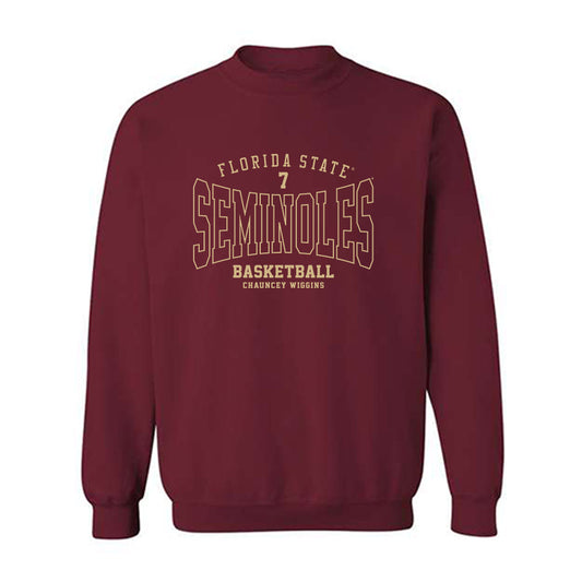 FSU - NCAA Men's Basketball : Chauncey Wiggins - Classic Fashion Shersey Crewneck Sweatshirt-0