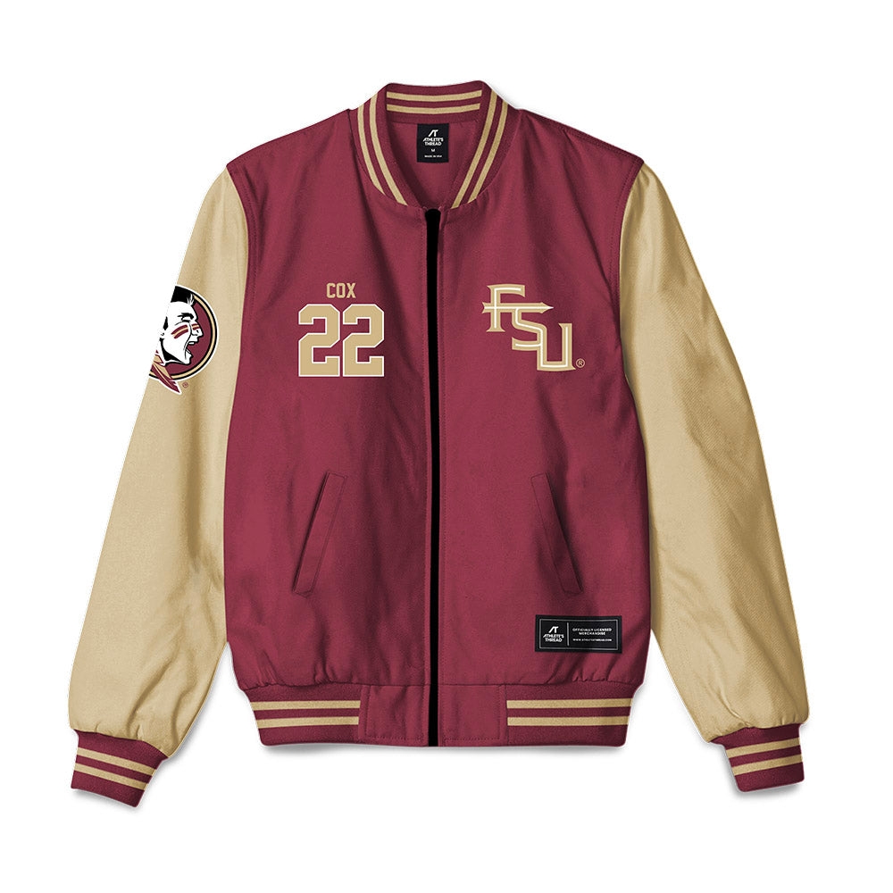 FSU - NCAA Women's Lacrosse : Charlise Cox - Bomber Jacket-0
