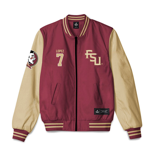 FSU - NCAA Football : Jasen Lopez - Bomber Jacket-0