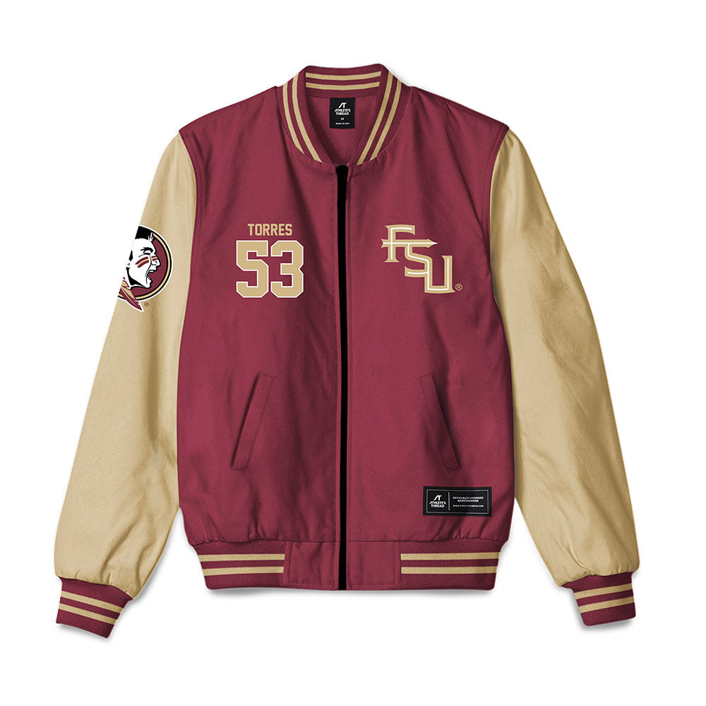 FSU - NCAA Football : Brandon Torres - Bomber Jacket-0