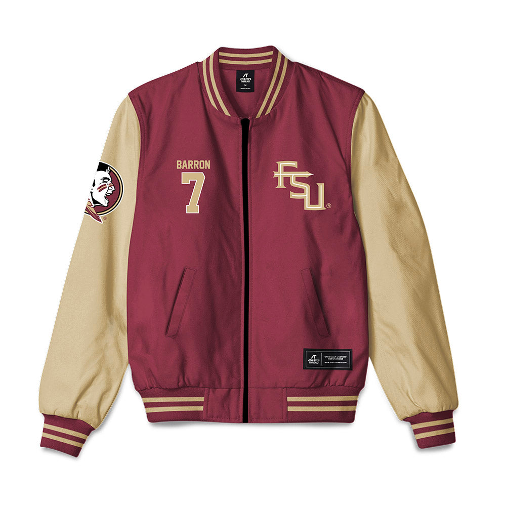 FSU - NCAA Baseball : Nick Barron - Bomber Jacket-0