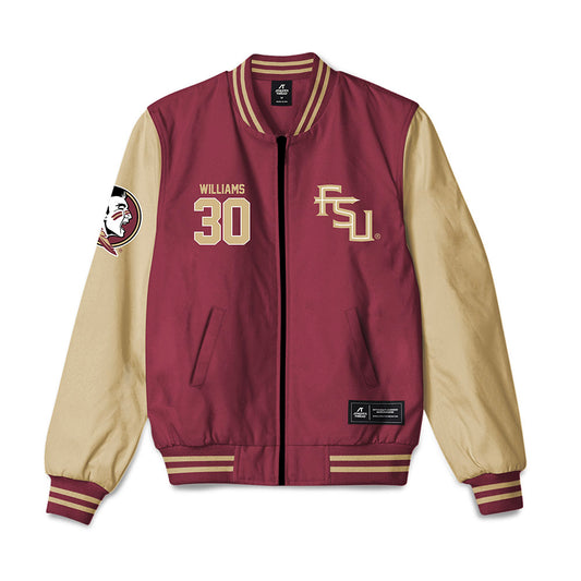 FSU - NCAA Football : Izayia Williams - Bomber Jacket-0